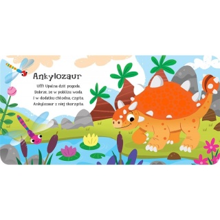 Książka dla dzieci Zobacz, dotknij, poczuj. Dinusie. Książeczka sensoryczna