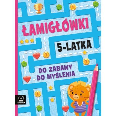 Książka dla dzieci Łamigłówki 5-latka. krzyżówki obrazkowe labirynty zadania