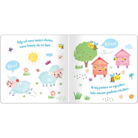 Książka dla dzieci Na wsi. Posłuchaj zwierząt. Książeczka z dźwiękami