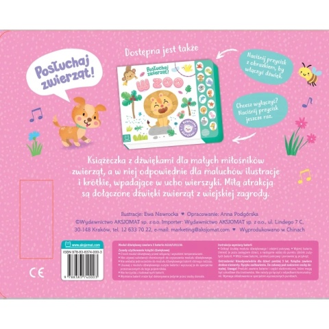 Książka dla dzieci Na wsi. Posłuchaj zwierząt. Książeczka z dźwiękami