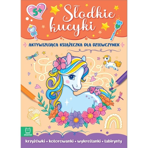 Książka dla dzieci Słodkie kucyki kolorowanki krzyżówki labirynty wykreślanki