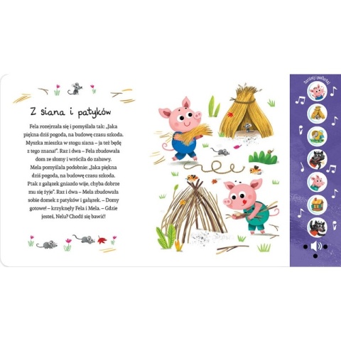 Książka dla dzieci Naciśnij i posłuchaj! Bajka dźwiękowa. Trzy świnki