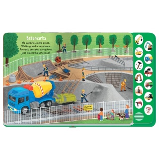 Książka dla dzieci Słucham i poznaję. Na budowie. Książeczka z dźwiękami