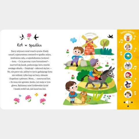 Książka dla dzieci Naciśnij i posłuchaj! Bajka dźwiękowa. Kot w Butach