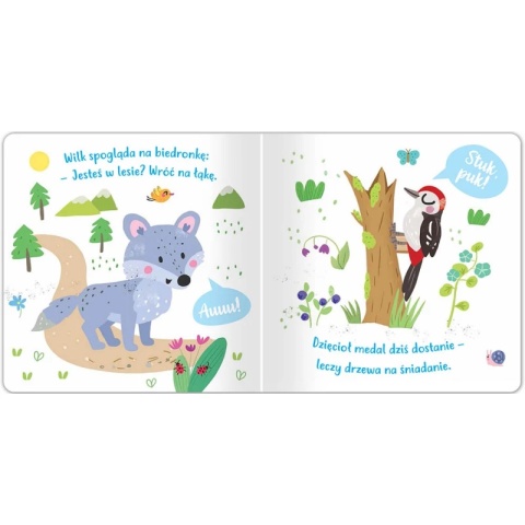 Książka dla dzieci W lesie. Posłuchaj zwierząt! Książeczka z dźwiękami