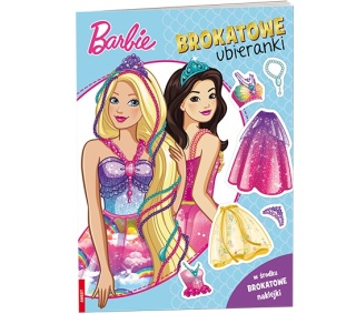 Książki Barbie Brokatowe Ubieranki Naklejanki dla dzieci naklejki wiek 4+