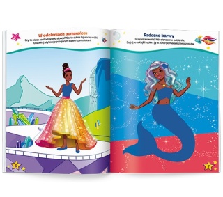 Książki Barbie Brokatowe Ubieranki Naklejanki dla dzieci naklejki wiek 4+