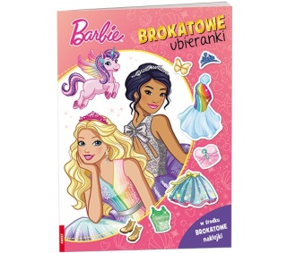 Książki Barbie Brokatowe Ubieranki Naklejanki dla dzieci naklejki wiek 4+