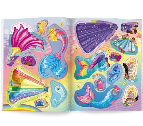 Książki Barbie Brokatowe Ubieranki Naklejanki dla dzieci naklejki wiek 4+