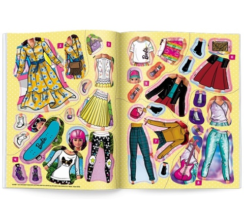 Książki Barbie Brokatowe Ubieranki Naklejanki dla dzieci naklejki wiek 4+