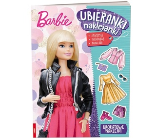 Książki Barbie Brokatowe Ubieranki Naklejanki dla dzieci naklejki wiek 4+