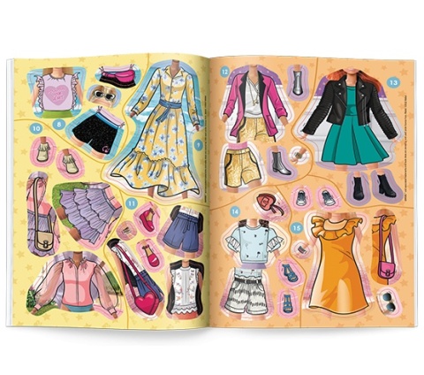 Książki Barbie Brokatowe Ubieranki Naklejanki dla dzieci naklejki wiek 4+