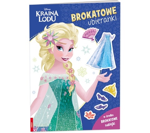 Książki Kraina Lodu Brokatowe Ubieranki Naklejanki dla dzieci naklejki wiek 4+