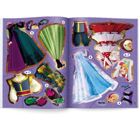 Książki Kraina Lodu Brokatowe Ubieranki Naklejanki dla dzieci naklejki wiek 4+