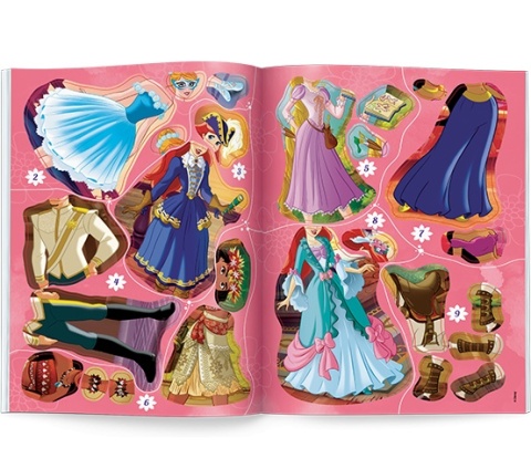 Książki Księżniczka Brokatowe Ubieranki Naklejanki dla dzieci naklejki wiek 4+