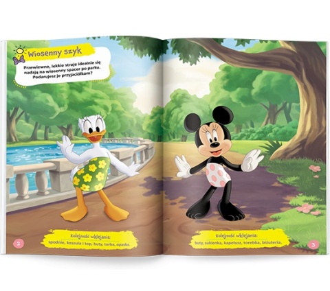 Książki Minnie Brokatowe Ubieranki Naklejanki dla dzieci naklejki wiek 4+