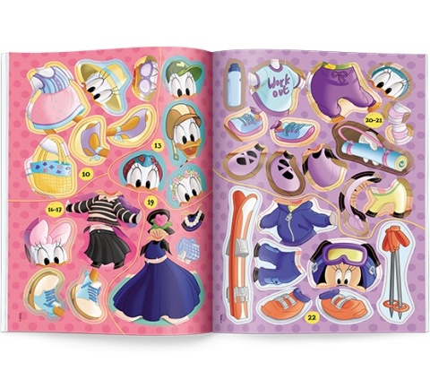 Książki Minnie Brokatowe Ubieranki Naklejanki dla dzieci naklejki wiek 4+