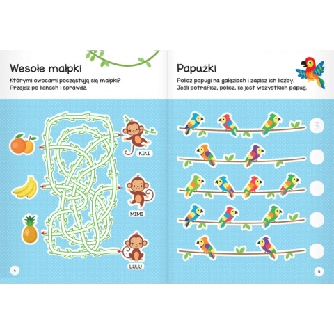 Łamigłówki przedszkolaka z tygryskiem od 5 lat Krzyżówki, labirynty