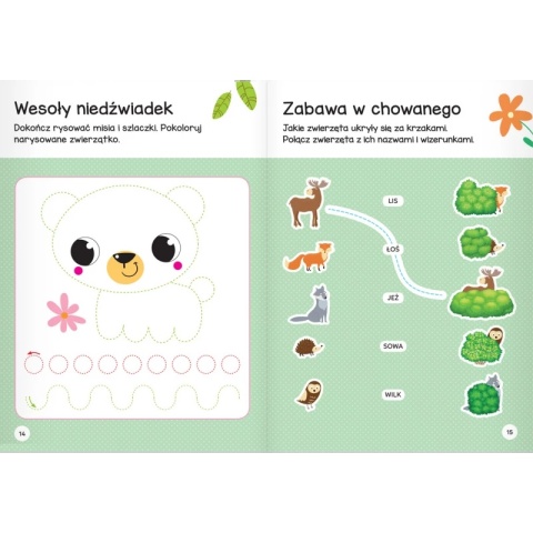 Łamigłówki przedszkolaka z wiewiórką od 5 lat Krzyżówki, labirynty