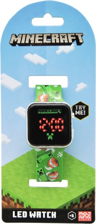 MINECRAFT Creeper zegarek cyfrowy LED
