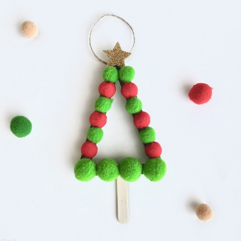 Świąteczny zestaw kreatywny druciki kreatywne pompony koraliki spinacze gwiazdki