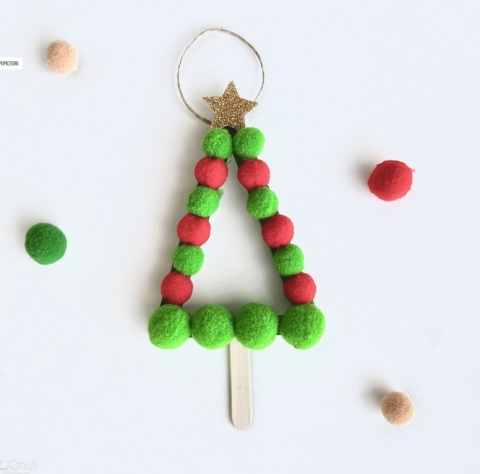 Świąteczny zestaw kreatywny druciki kreatywne pompony koraliki spinacze gwiazdki