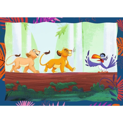 Odważny Król lew Simba 4W1Trefl Puzzle 207 EL układanki 35 48 54 70 34653