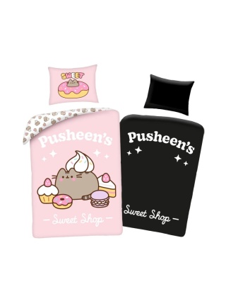 Pościel dziecięca Pusheen 140x200 Świecąca kot bawełna dla dziewczynki