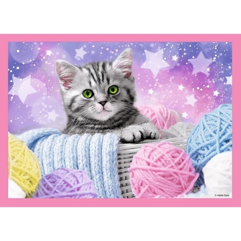 Zabawne kotki Koty kotek 35+48+54+70 el. 4 w 1 4W1 Trefl Puzzle