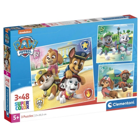 Psi Patrol Plaża Puzzle 3 X 48 3X48 Clementoni 3w1 25301