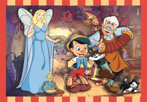Puzzle 4w1 DISNEY classic Pinokio Dumbo 12 16 20 24 el Clementoni 21523