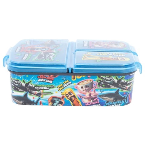 ŚNIADANIÓWKA z przegródkami trzykomorowa lunchbox Brainrot Capucinabalerina