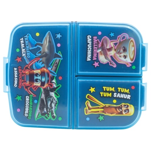 ŚNIADANIÓWKA z przegródkami trzykomorowa lunchbox Brainrot Capucinabalerina