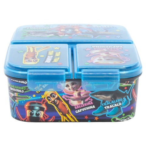 ŚNIADANIÓWKA z przegródkami trzykomorowa lunchbox Brainrot Capucinabalerina