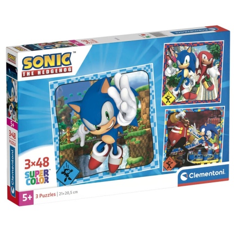 SONIC jeż Puzzle 3 X 48 3X48 Clementoni 25320