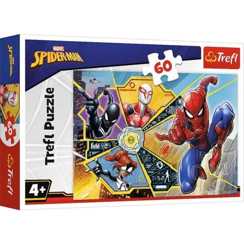 SPIDERMAN w sieci Trefl Puzzle 60 EL 17372