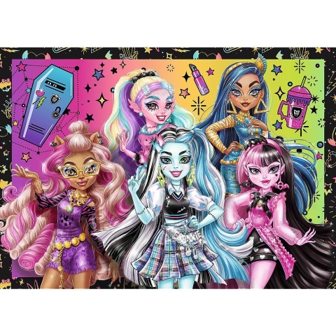 Elektryzujący dzień Monster High 35+48+54+70 el. 4 w 1 4W1 Trefl Puzzle
