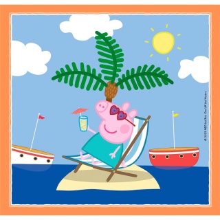 Świnka Peppa wakacje Puzzle 3 X 48 3X48 Clementoni 25293