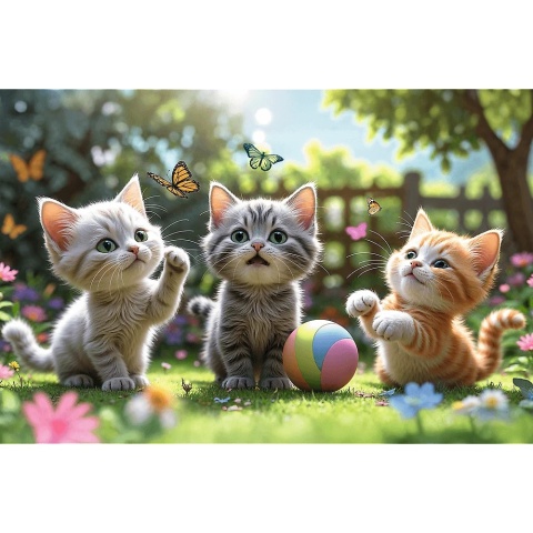 Trzy kociaki kot kotek Puzzle 60 EL Trefl 17412