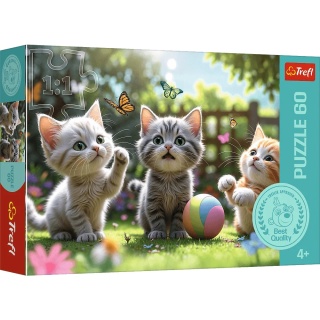 Trzy kociaki kot kotek Puzzle 60 EL Trefl 17412