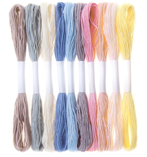 Zestaw mulin 10 kolorów 8m pastelowe