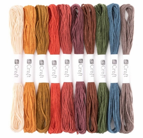 Zestaw mulin 10 kolorów 8m Vintage jesienne