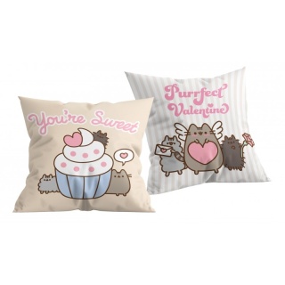 poduszka dziecięca do spania Kot Pusheen jasiek 40X40 cm dekoracyjna ciastko