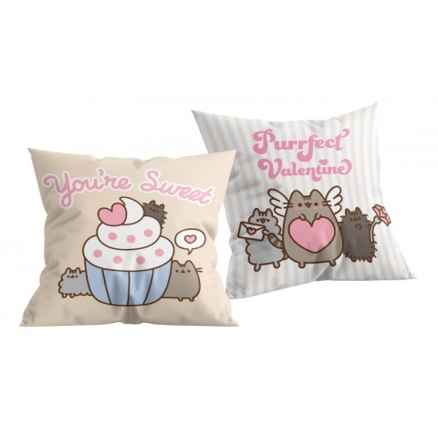poduszka dziecięca do spania Kot Pusheen jasiek 40X40 cm dekoracyjna ciastko