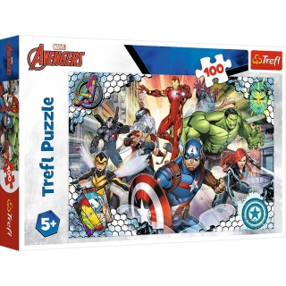 Avengers Hulk Thor Iron Man Puzzle TREFL 100 EL 16454