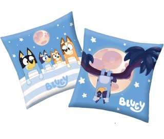 BINGO I BLUEY poduszka jasiek dwustronna Blue 40x40 cm