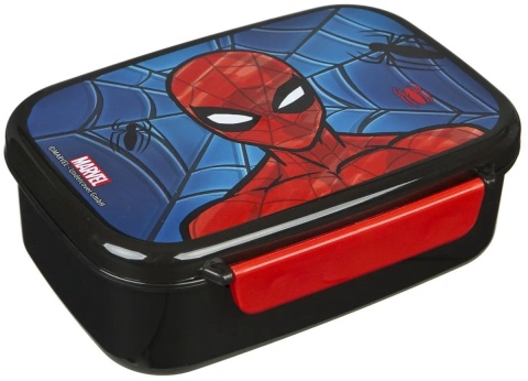 Bidon na wodę 500ml + śniadaniówka z przegródkami SPIDERMAN w pudełku prezentowym