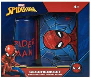 Bidon na wodę 500ml + śniadaniówka z przegródkami SPIDERMAN w pudełku prezentowym