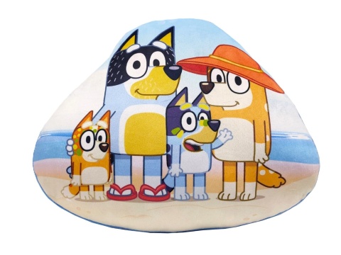 Bingo I Bluey poduszka kształtka przytulanka welurowa Blue 42x33 cm