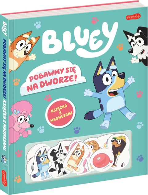 Bingo i Bluey Pobawimy się na dworze! książka z magnesami sztywnokartonowa